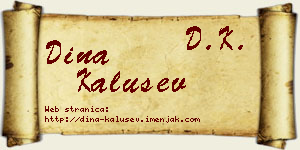 Dina Kalušev vizit kartica